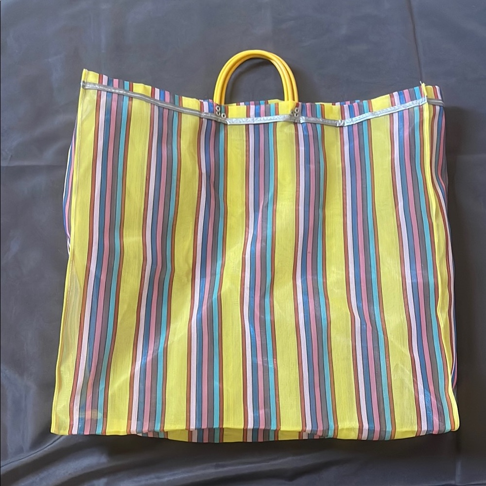 Colorful Striped Tote Bag